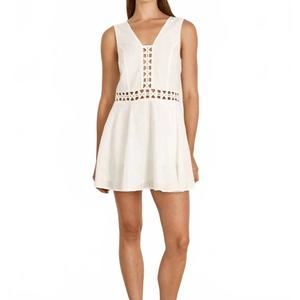 NEW MON RENN women's paradise mini dress in white